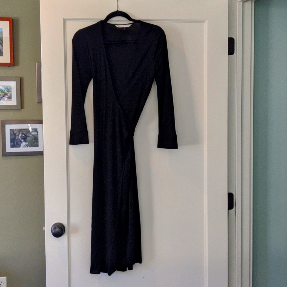 Diane von Furstenberg Black Wrap Dress